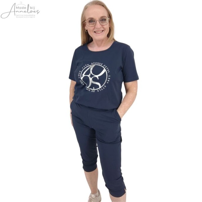 ZOSO T-shirt travel KM opdruk Marine